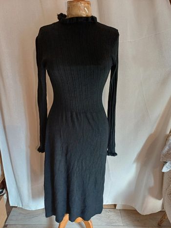 Robe longue noire en laine et cachemire femme Monique & Co taille 36