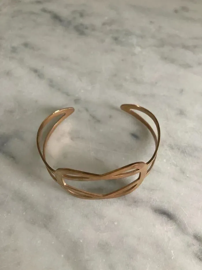 Bracelet femme doré rose acier inoxydable - photo numéro 4