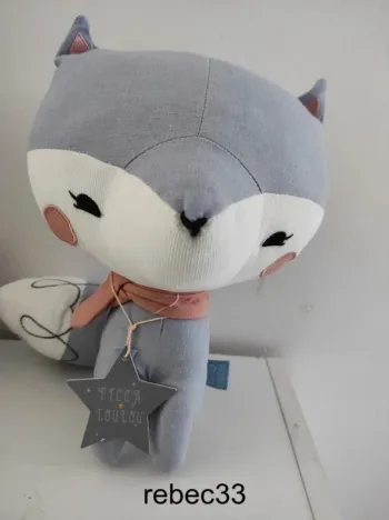 Renard bleu Picca & loulou peluche