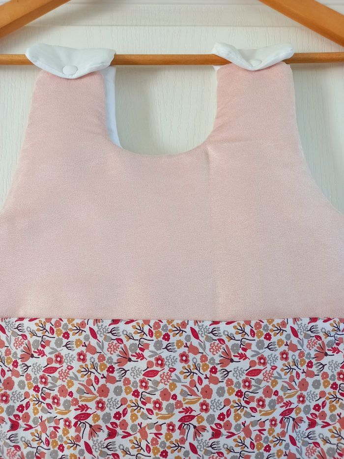 Gigoteuse 0/6 mois liberty rose,petites fleurs champêtre - photo numéro 2