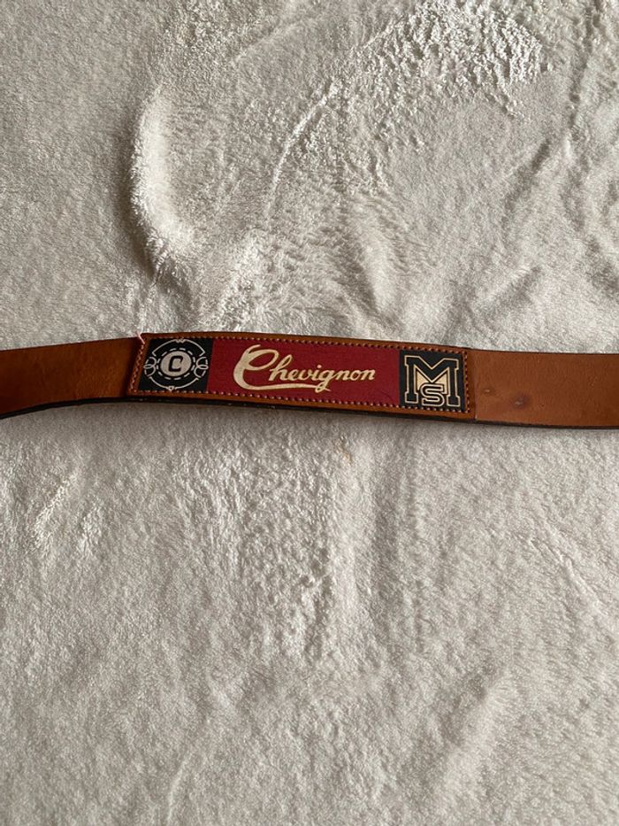Ceinture Chevignon vintage en cuir marron taille 70 - photo numéro 8