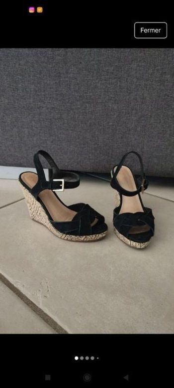 Compensées noires et beige Cosmoparis 36