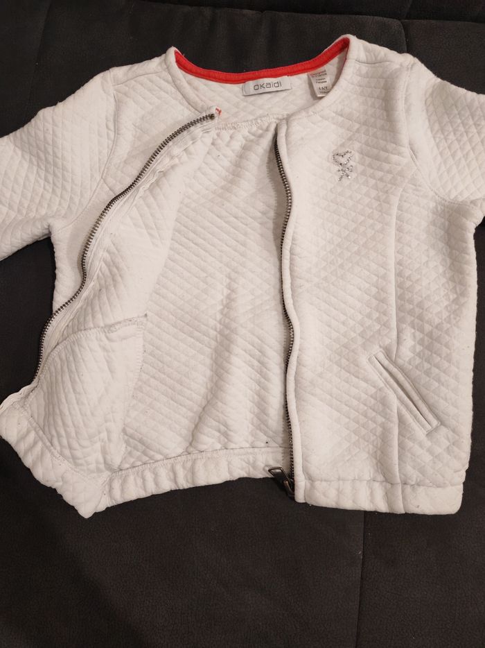 Gilet zip blanc - photo numéro 3