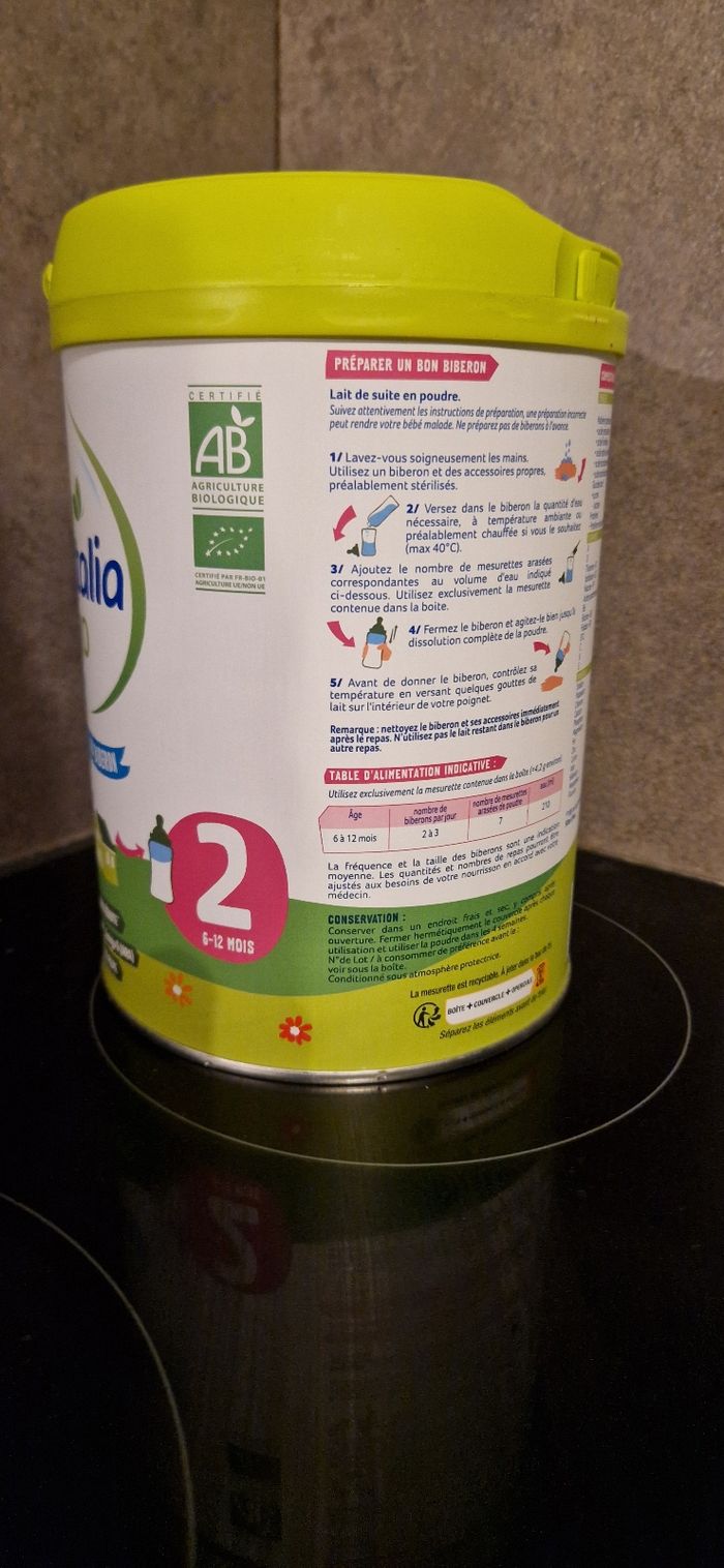 Lait Nactalia bio 2eme age - photo numéro 2
