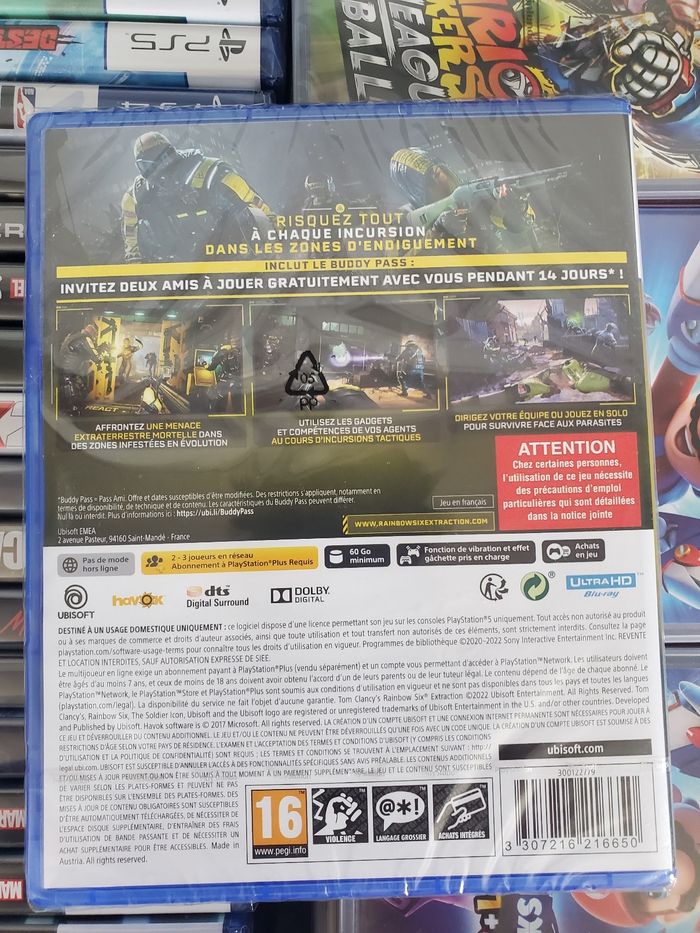 RAINBOW SIX EXTRACTION sur PS5 Neuf sous Blister jamais ouvert. - photo numéro 2