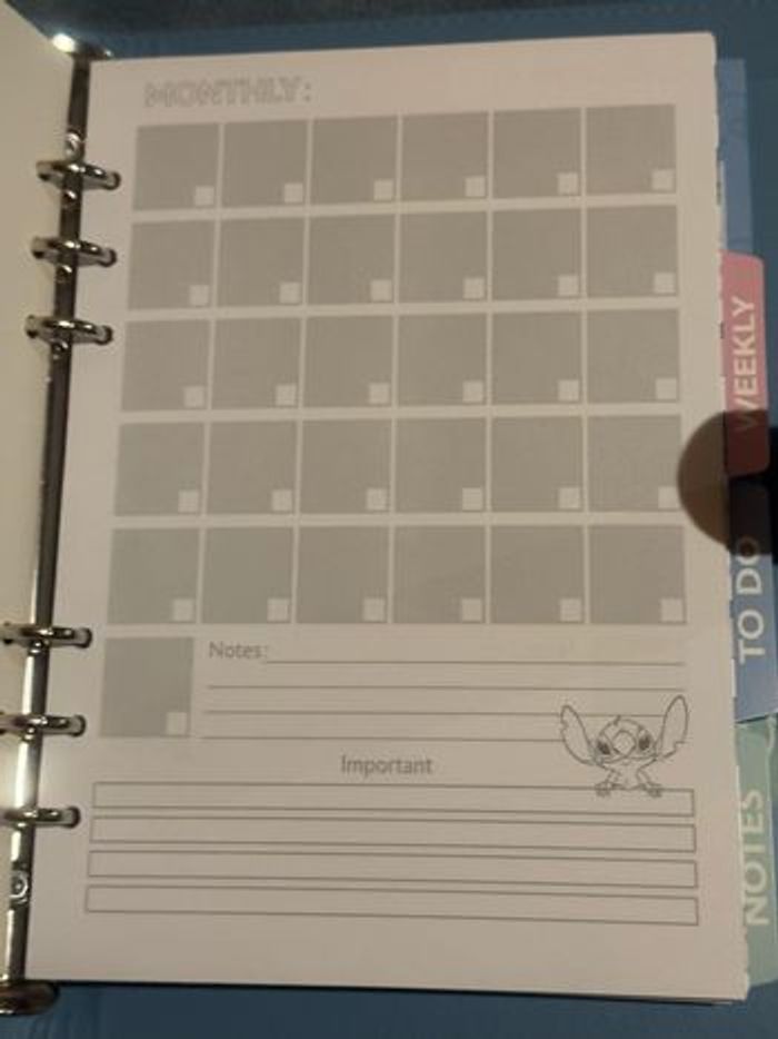 Planificateur / organiseur / agenda Stitch - photo numéro 8
