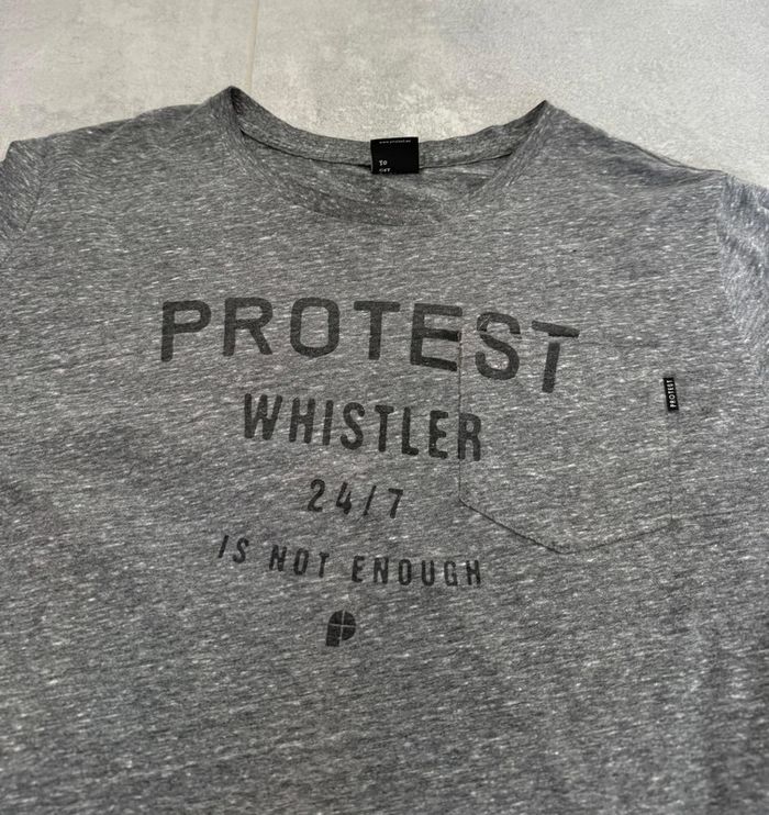 T-shirt Protest homme gris taille M très bon état - photo numéro 4
