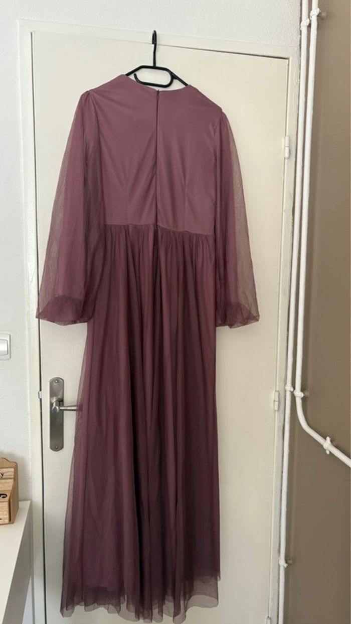 Robe de soirée mauve femme taille L - photo numéro 4