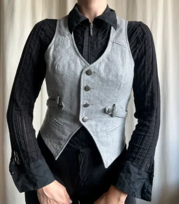 Gilet veston gris clair Officecore Corporate Witch vintage y2k - Taille M