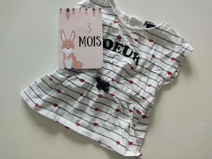 Tee shirt long taille 3 mois