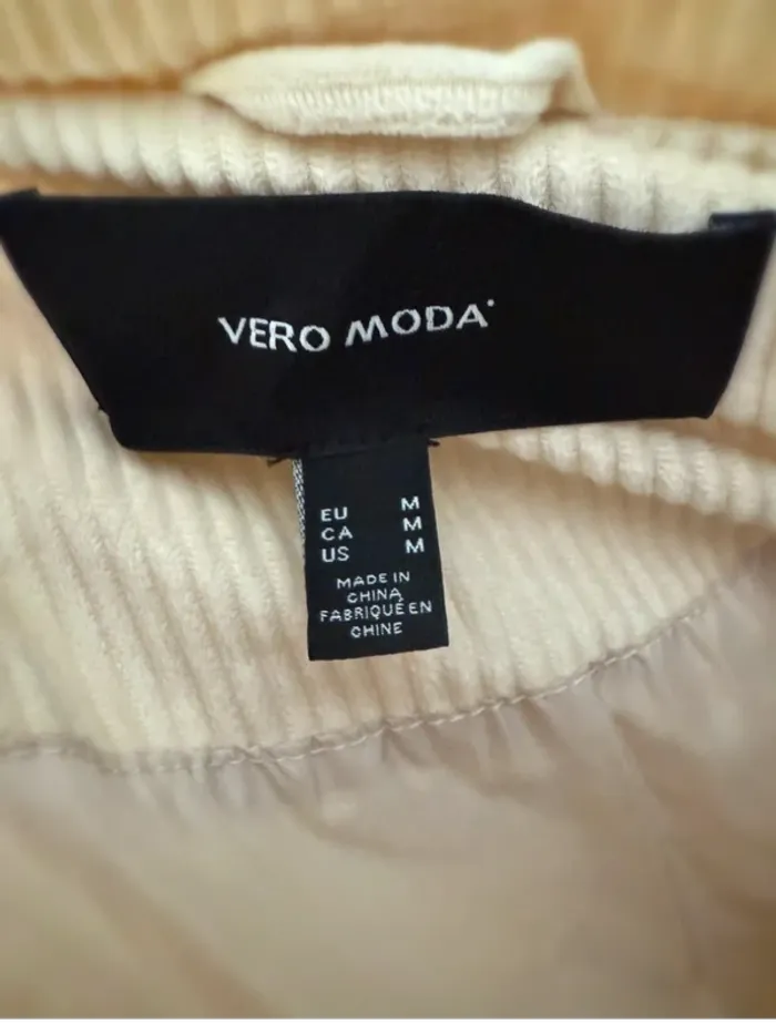 Doudoune sans manches beige en velours côtelé - photo numéro 5