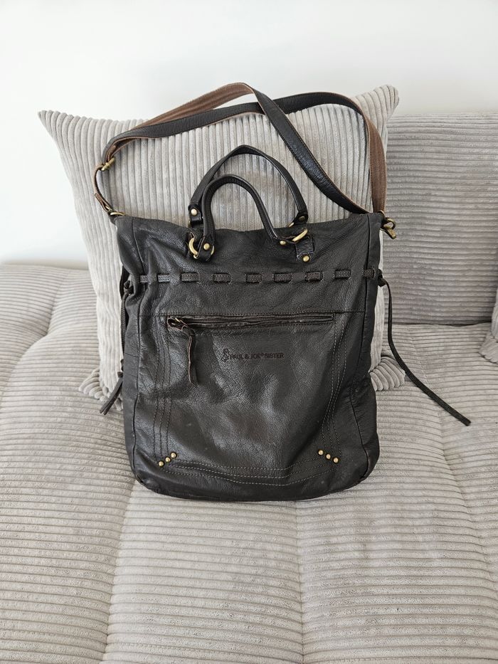 Paul joe sister sac à main xxl cuir souple marron - photo numéro 3