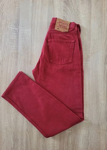 Jean Levi's 501 femme vintage 90's Made in USA bordeaux rare Taille 34