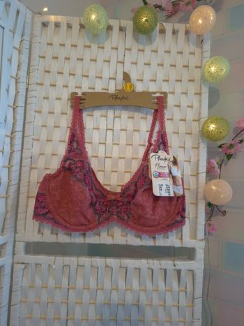 🌸 joli soutien-gorge avec armatures Playtex Flower Elegance dentelle rose femme 95B
​
