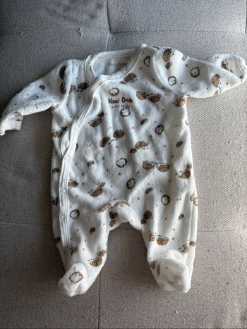 Pyjama blanc hérisson bébé garçon