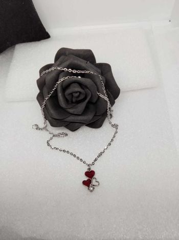 collier coeur rouge
