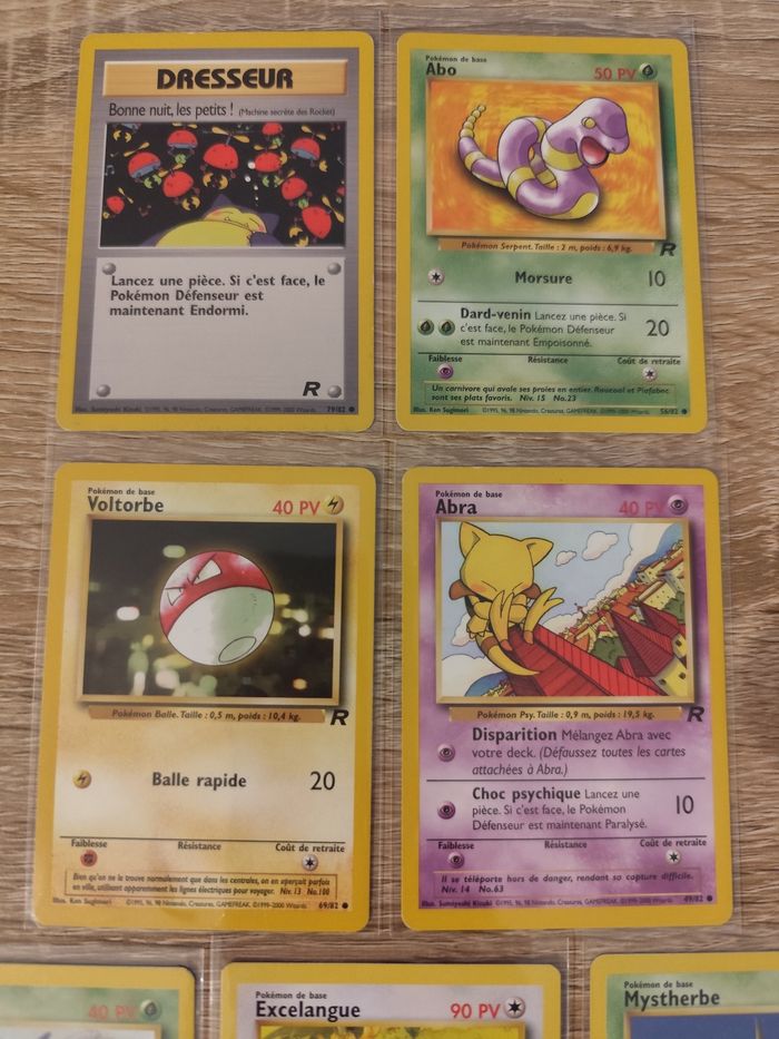 Lot 10 cartes Pokémon anciennes Jungle Rocket wizards of the coast vintage - photo numéro 4