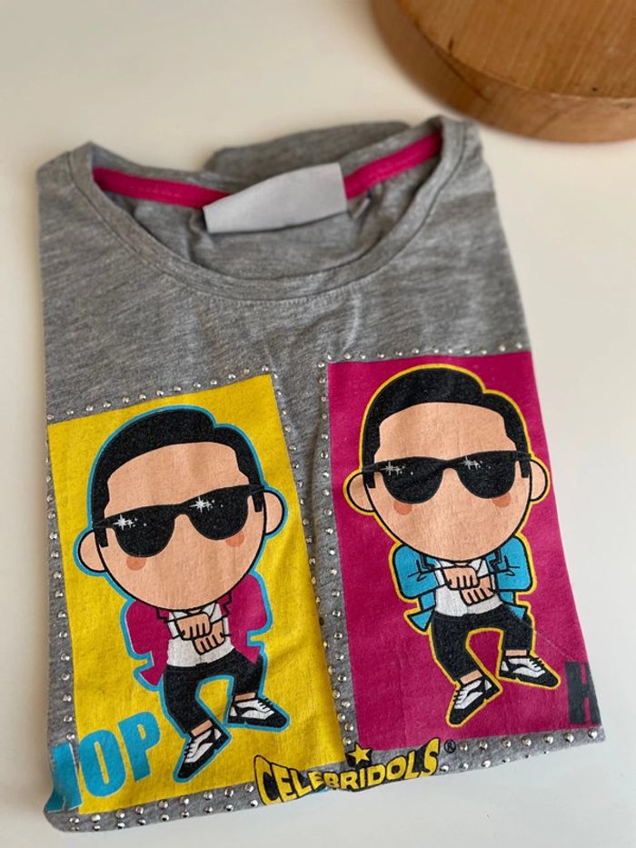 Tee shirt gris original celebridols - photo numéro 3
