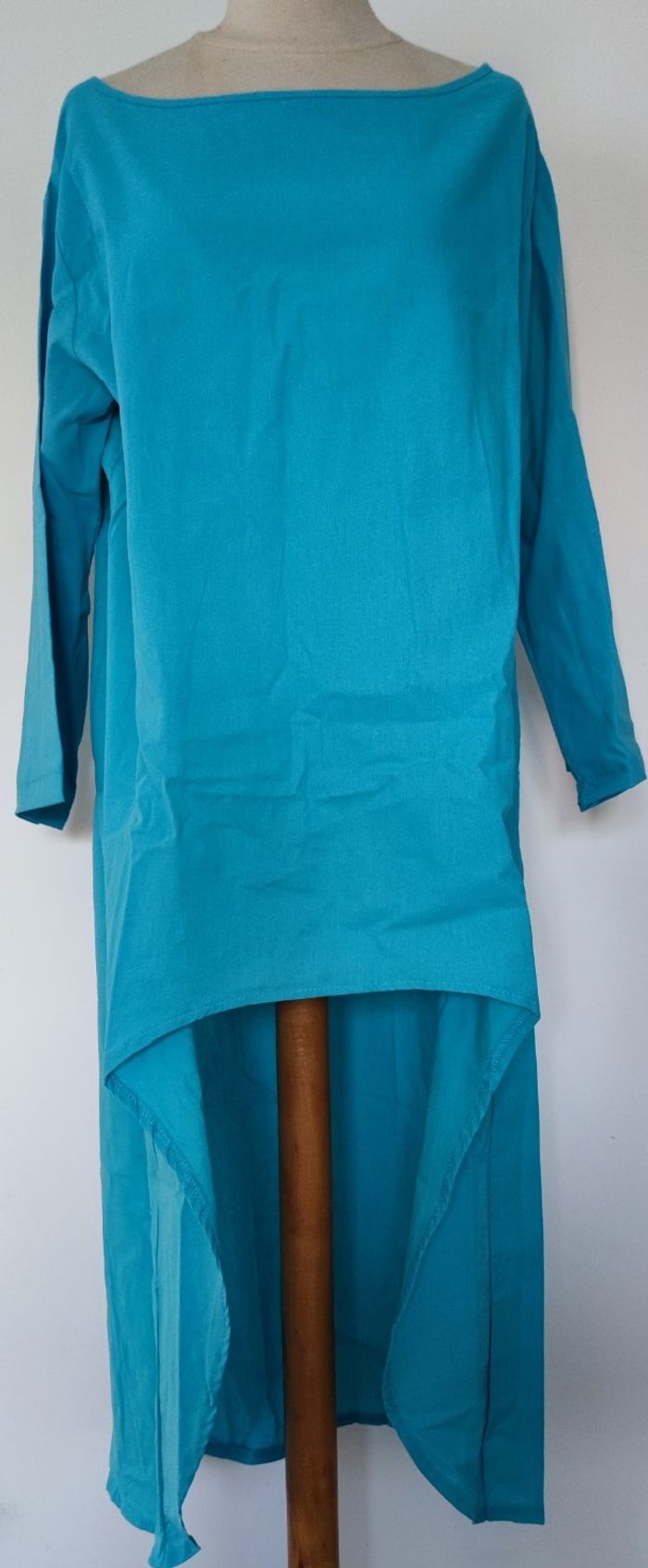 ✅ Ensemble 2 pièces femme turquoise taille S – haut long et pantalon large – neuf - photo numéro 8