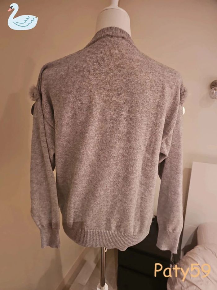 Pull chic gris avec "guirlande" 42 - photo numéro 3