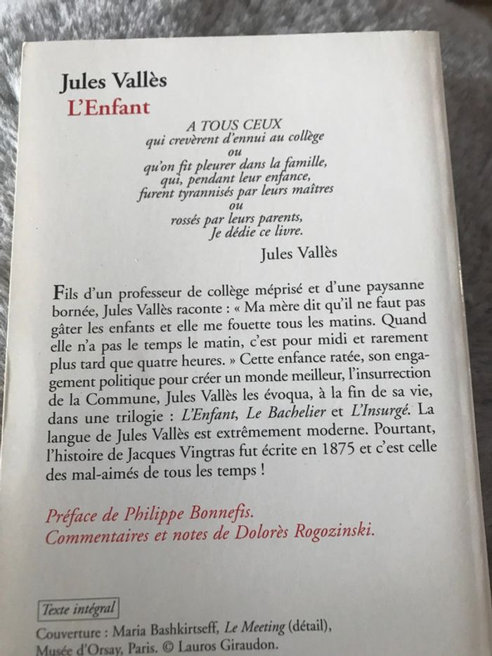 Livre L’enfant Jules Vallès - photo numéro 3