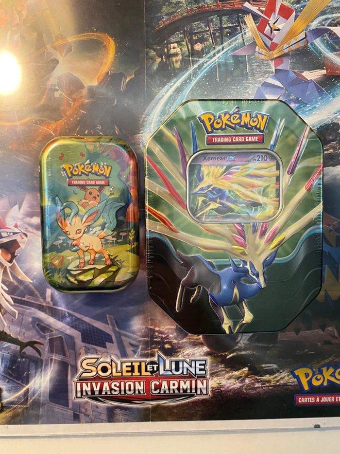 Lot Mini tins phyllali + box Xerneas