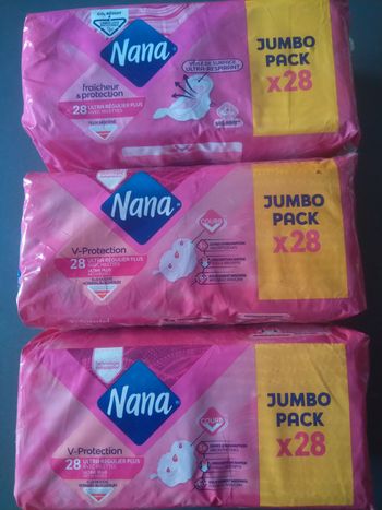 Lot de 3 paquets de lingettes nana V- protection