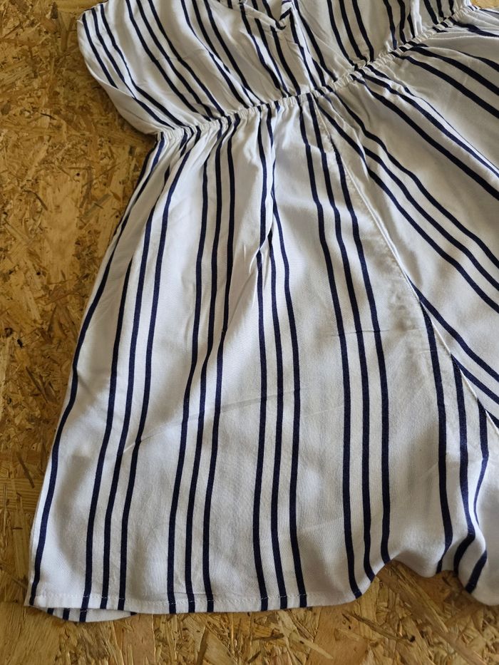 Combishort rayé blanc/bleu marine femme H&M - photo numéro 6