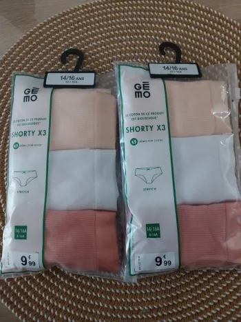 Lots 6 culottes fille 14/16 ans