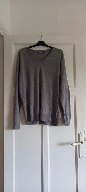 Pull col V gris primark XL