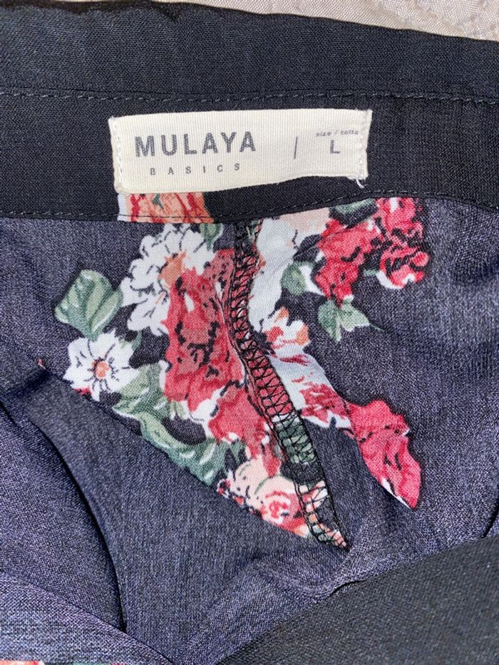 Robe chemise a fleurs évasée courte taille L - photo numéro 5