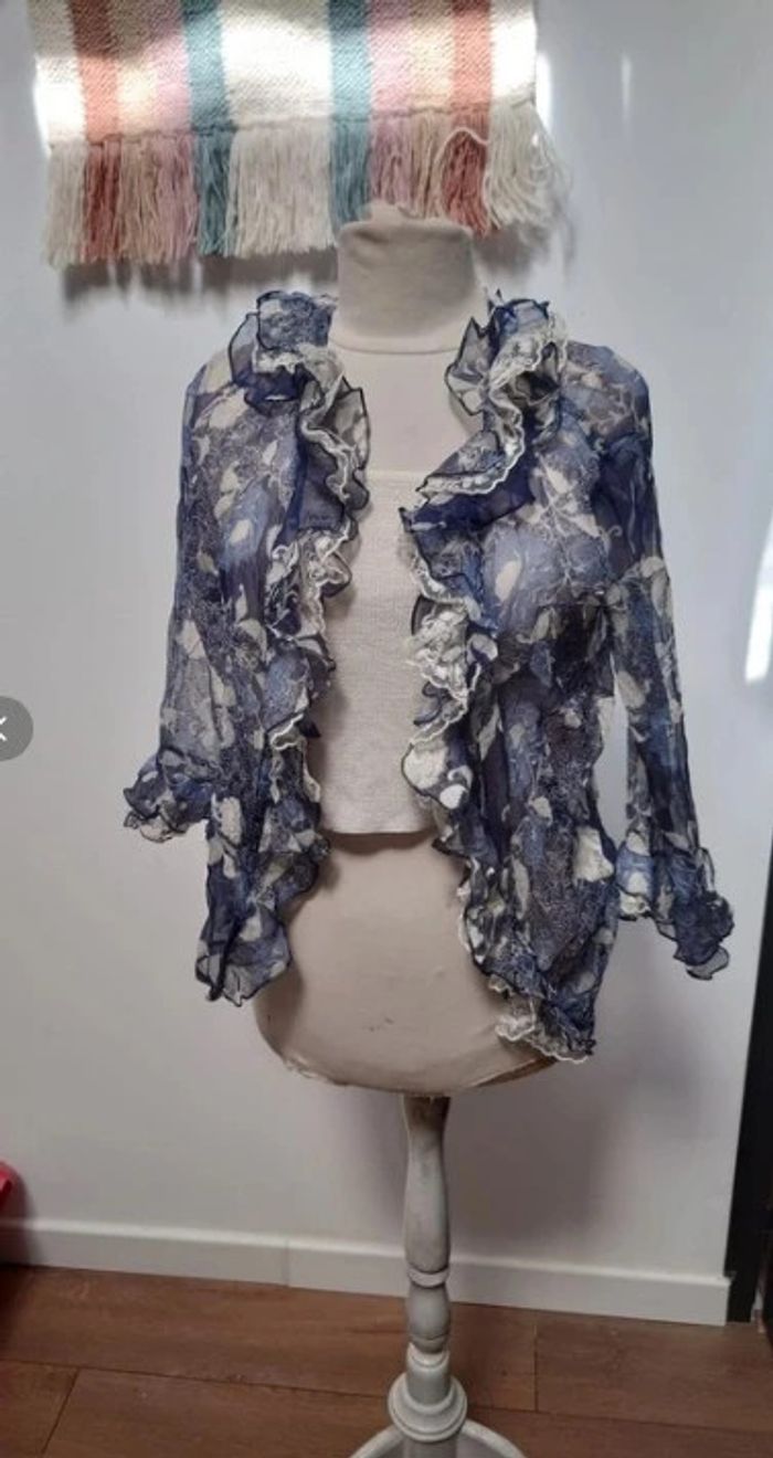 Ensemble jupe et veste d'été en soie t 40-42 - photo numéro 5