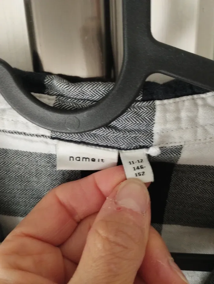 Chemise longue à carreaux Name it 11 12 ans - photo numéro 4