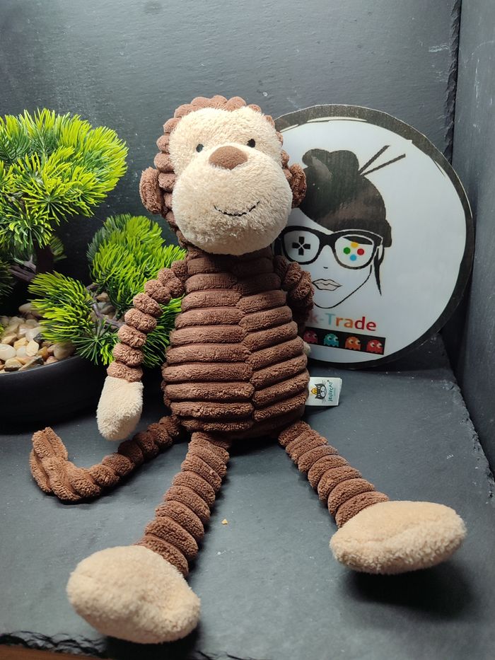 Jellycat Peluche Singe Cordy Roy 34 cm doudou marron beige Côtelé J4174 Pantin