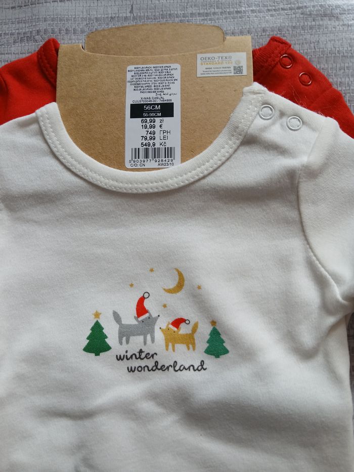 lot de trois bodies manches longues fille 1 mois 56 cm - photo numéro 4