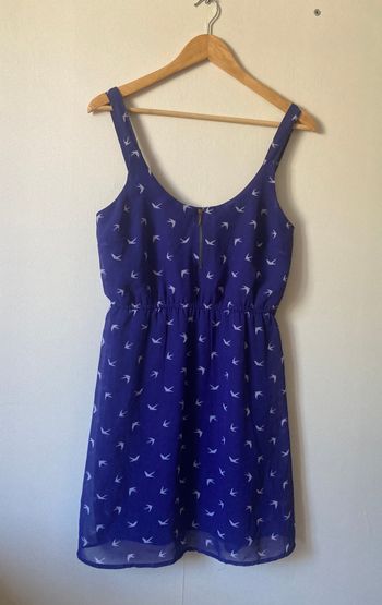 robe légère petites bretelles imprimé oiseaux