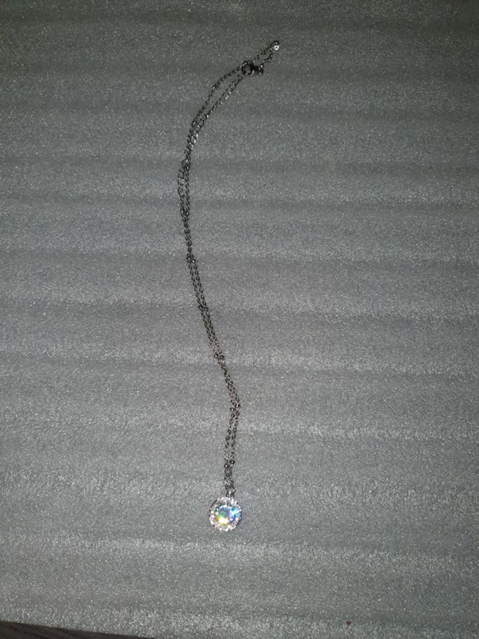 Collier argenté en acier inoxydable - photo numéro 5