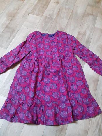 Robe fille violette fleurie 6 ans