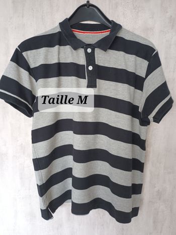Polo homme Taille M noir/gris