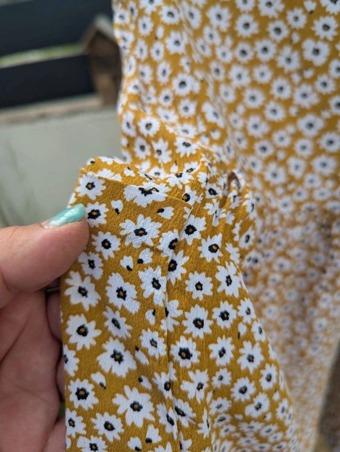 Robe fluide fleurie moutarde Monoprix kids 8 ans - photo numéro 5