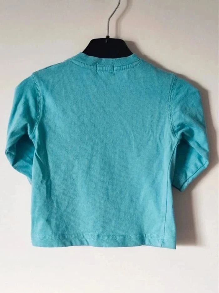Tee-shirt bleu turquoise Animaux / Tout Simplement - 6 mois / 67cm - photo numéro 3