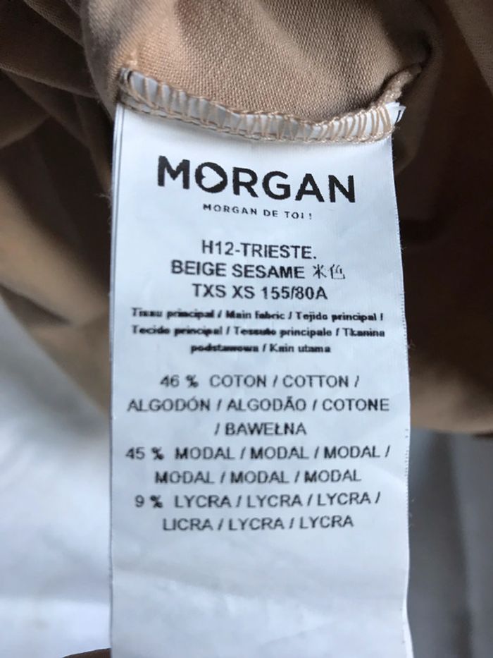#hauts #tee shirt #Morgan #xs #beige - photo numéro 6