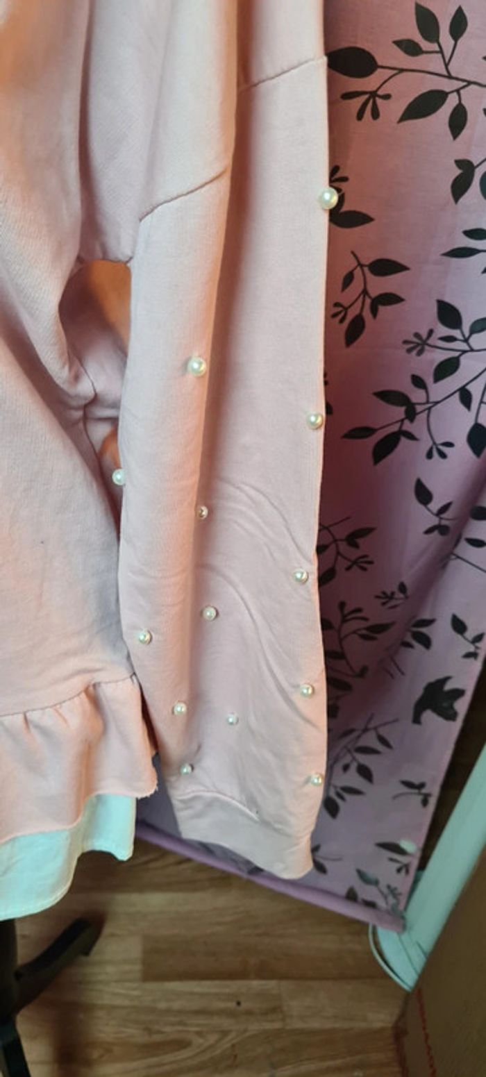 Sweat perles rose - photo numéro 4