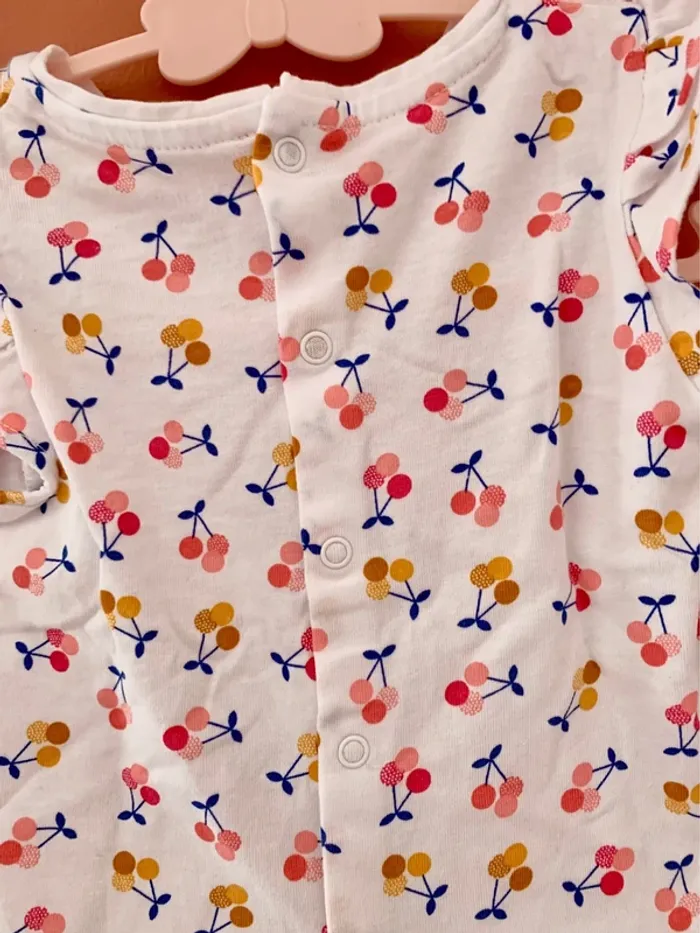 T-shirt Obaïbi motifs cerises – 6 mois - photo numéro 3