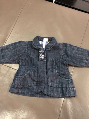 Veste en jeans molletonnée IKKS 3 mois