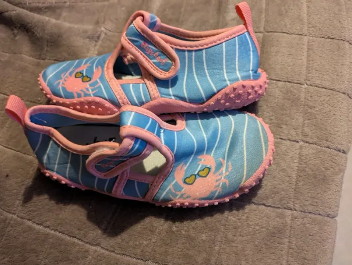 Playshoes chaussures/chaussons 28/29 souples anti uv rose et bleu - photo numéro 2