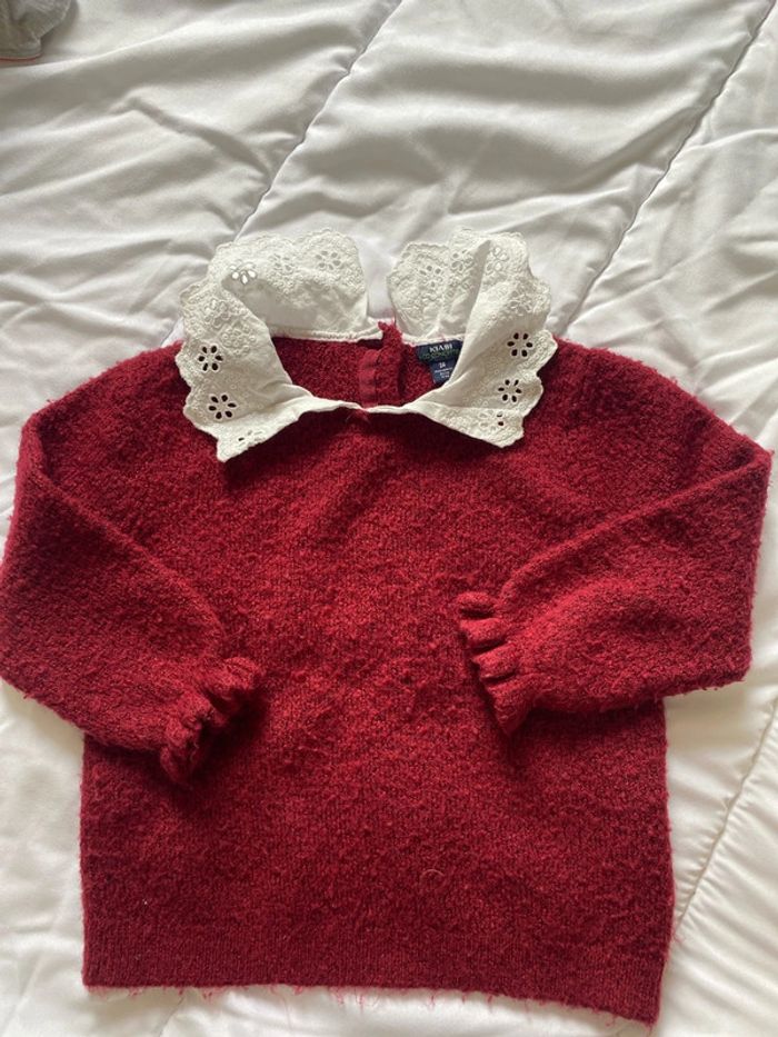 Pull en laine col Claudine 24 mois - photo numéro 2