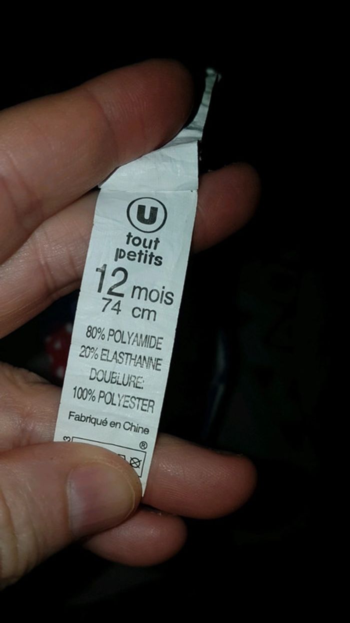 Haut de maillots de bain 12 mois 74cm - photo numéro 3