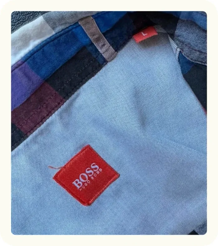 Chemise manches courtes carreaux Homme Hugo Boss Taille L - photo numéro 4
