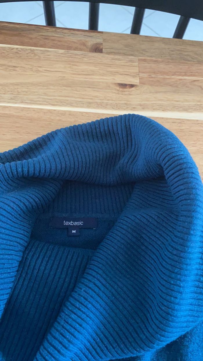 Pull tunique bleu pétrole - photo numéro 4